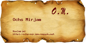 Ochs Mirjam névjegykártya
